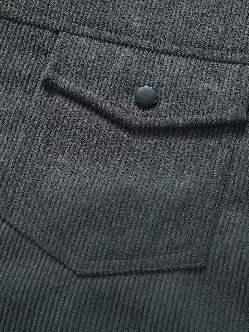 Maxwell | Men's Corduroy Jacket with Classic Collar, Casual Overshirt | Bella Blue