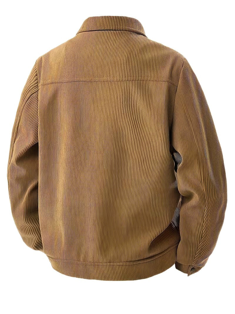 Maxwell | Men's Corduroy Jacket with Classic Collar, Casual Overshirt | Bella Blue