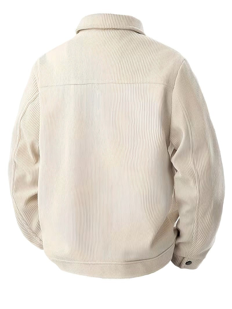 Maxwell | Men's Corduroy Jacket with Classic Collar, Casual Overshirt | Bella Blue