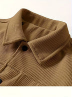 Maxwell | Men's Corduroy Jacket with Classic Collar, Casual Overshirt | Bella Blue