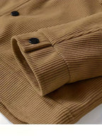 Maxwell | Men's Corduroy Jacket with Classic Collar, Casual Overshirt | Bella Blue