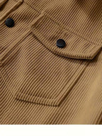 Maxwell | Men's Corduroy Jacket with Classic Collar, Casual Overshirt | Bella Blue