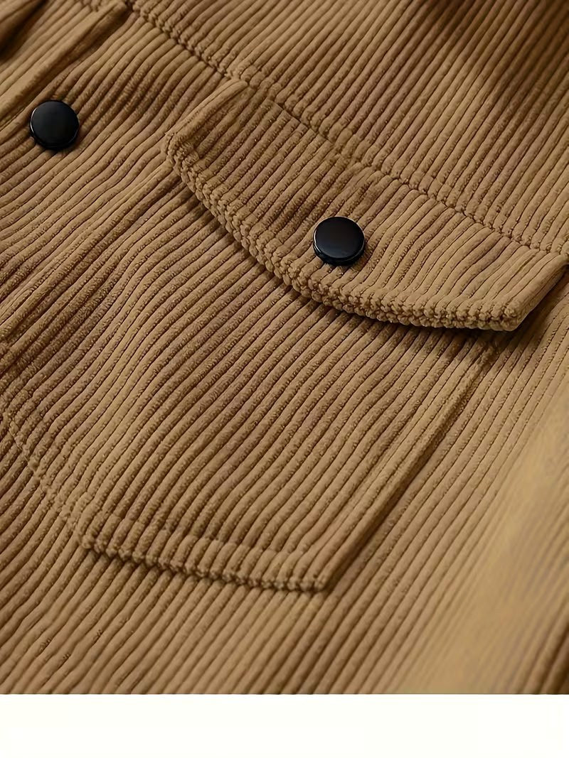 Maxwell | Men's Corduroy Jacket with Classic Collar, Casual Overshirt | Bella Blue