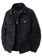 Maxwell | Men's Corduroy Jacket with Classic Collar, Casual Overshirt | Bella Blue