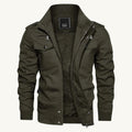 Maxwell | Men's Fleece-Lined Zip-Up Jacket, Military-Style Autumn Coat | Bella Blue