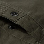 Maxwell | Men's Fleece-Lined Zip-Up Jacket, Military-Style Autumn Coat | Bella Blue