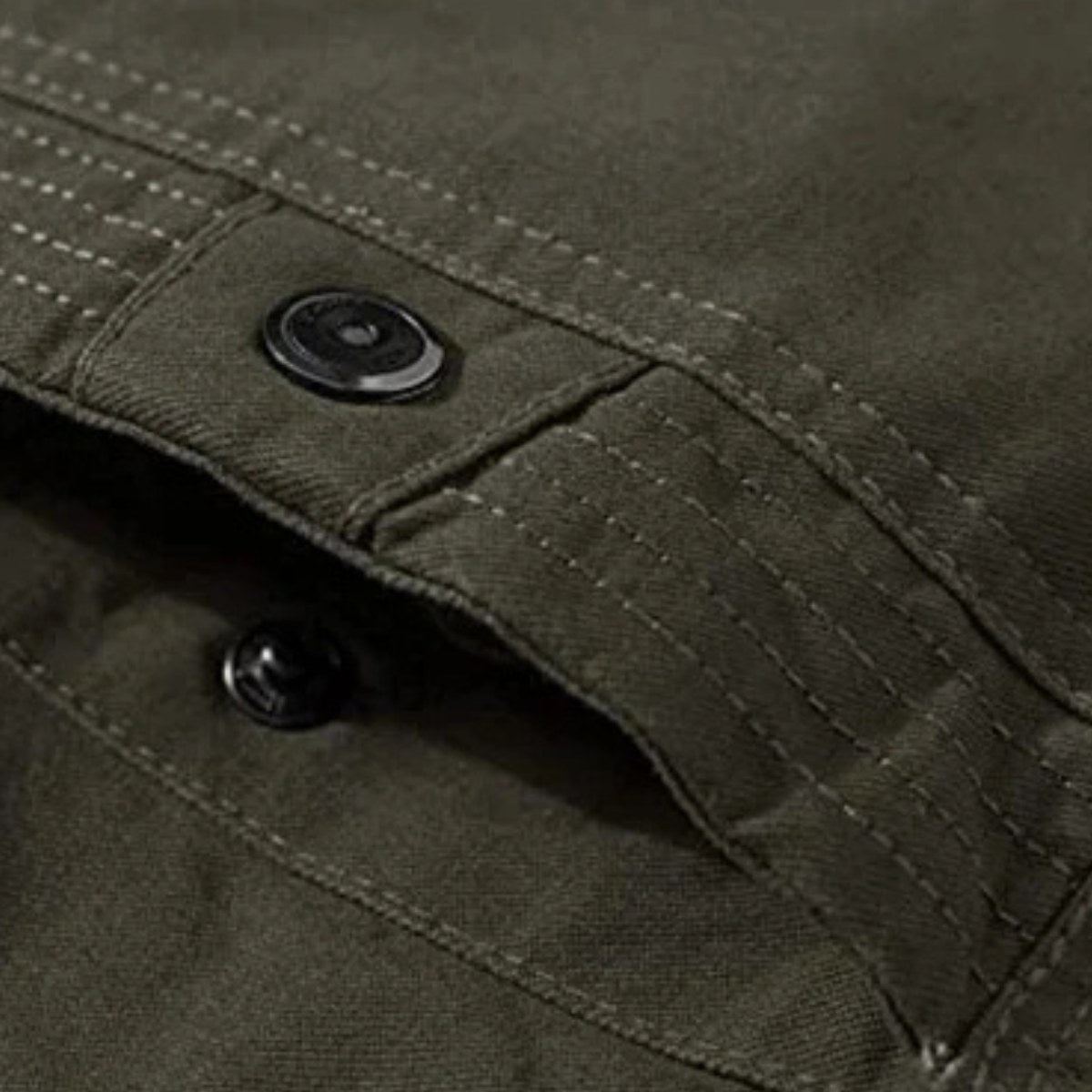 Maxwell | Men's Fleece-Lined Zip-Up Jacket, Military-Style Autumn Coat | Bella Blue