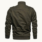 Maxwell | Men's Fleece-Lined Zip-Up Jacket, Military-Style Autumn Coat | Bella Blue