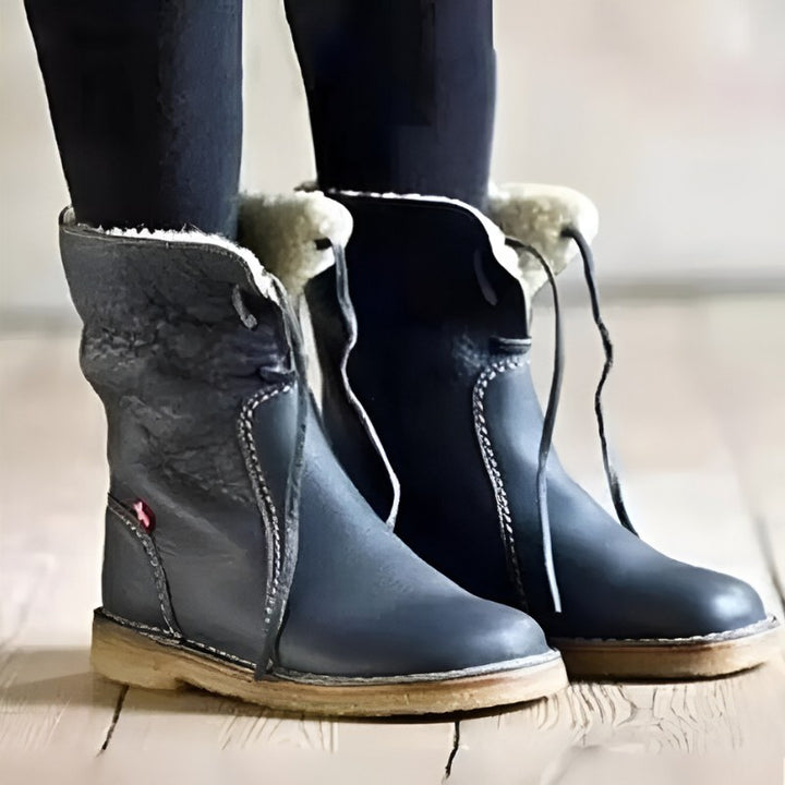 Melanie | Women's Waterproof Fur-Lined Winter Boots, Slip-On Winter Boots | Bella Blue