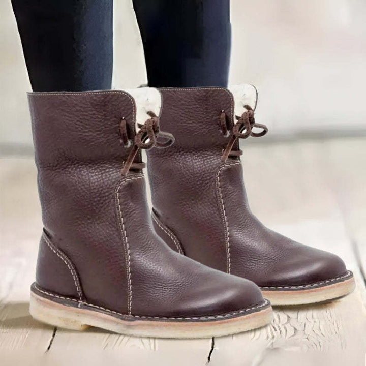 Melanie | Women's Waterproof Fur-Lined Winter Boots, Slip-On Winter Boots | Bella Blue