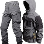 Michael | Men's Waterproof Thermal Suit with Multiple Pockets, Functional Autumn Tracksuit | Bella Blue | Grey 2-Pack