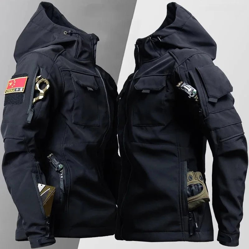 Michael | Men's Waterproof Thermal Suit with Multiple Pockets, Functional Autumn Tracksuit | Bella Blue | Black 2-Pack