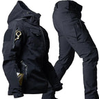 Michael | Men's Waterproof Thermal Suit with Multiple Pockets, Functional Autumn Tracksuit | Bella Blue | Grey 2-Pack