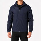 Miles | Men's Breathable Waterproof Jacket, Water-Resistant Autumn Jacket | Bella Blue | Beige