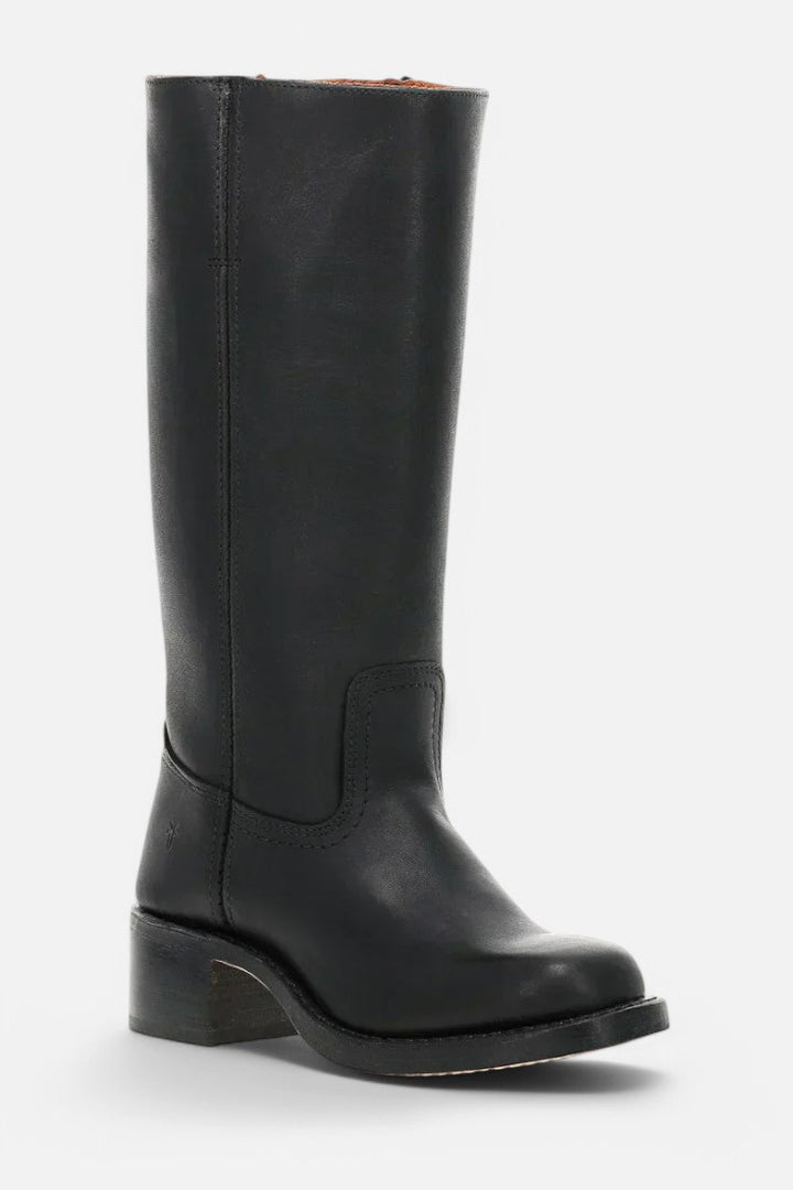 Millie | Women's Knee-High Leather Boots with Block Heel, Elegant Leather Boots | Bella Blue