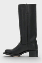 Millie | Women's Knee-High Leather Boots with Block Heel, Elegant Leather Boots | Bella Blue