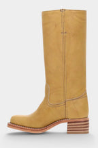 Millie | Women's Knee-High Leather Boots with Block Heel, Elegant Leather Boots | Bella Blue