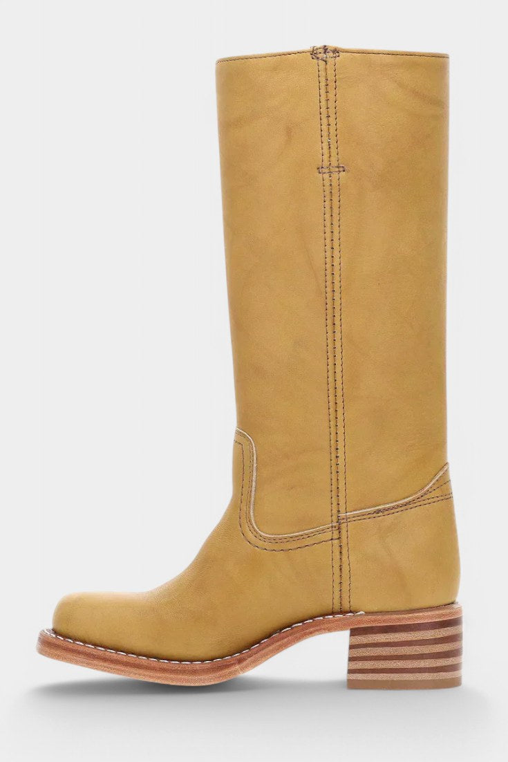 Millie | Women's Knee-High Leather Boots with Block Heel, Elegant Leather Boots | Bella Blue