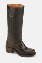 Millie | Women's Knee-High Leather Boots with Block Heel, Elegant Leather Boots | Bella Blue
