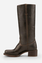 Millie | Women's Knee-High Leather Boots with Block Heel, Elegant Leather Boots | Bella Blue