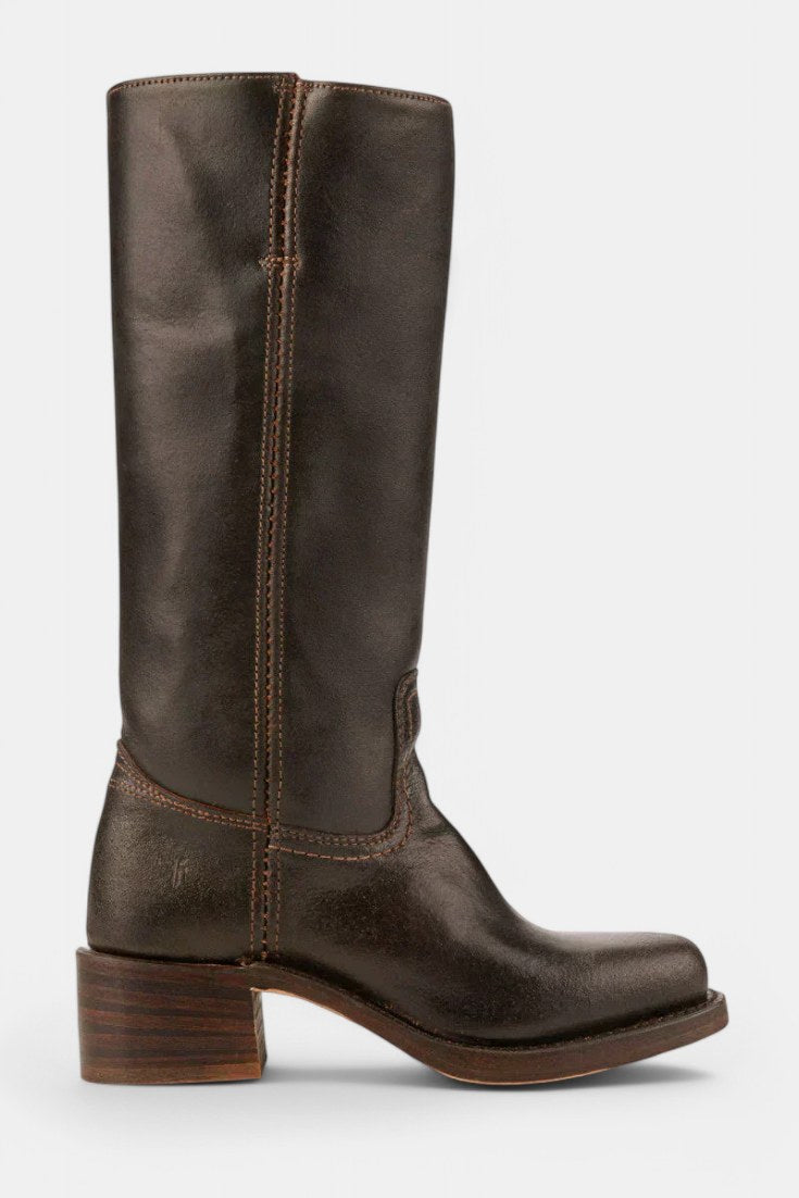 Millie | Women's Knee-High Leather Boots with Block Heel, Elegant Leather Boots | Bella Blue