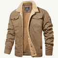 Mitchell | Men's Fleece-Lined Winter Coat, Warm Everyday Coat | Bella Blue | Khaki