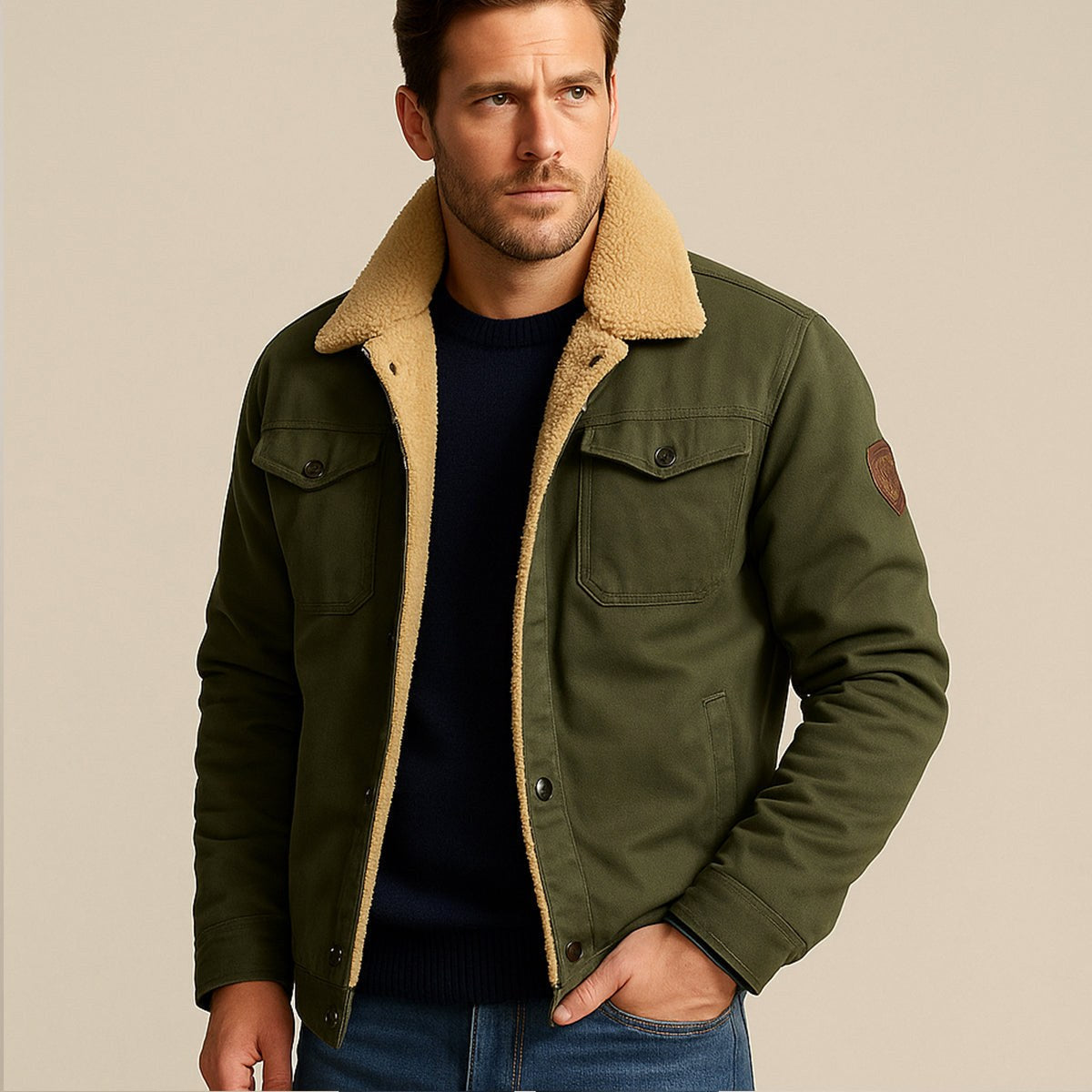 Mitchell | Men's Fleece-Lined Winter Coat, Warm Everyday Coat | Bella Blue