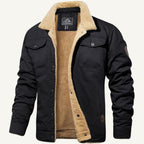 Mitchell | Men's Fleece-Lined Winter Coat, Warm Everyday Coat | Bella Blue | Navy Blue