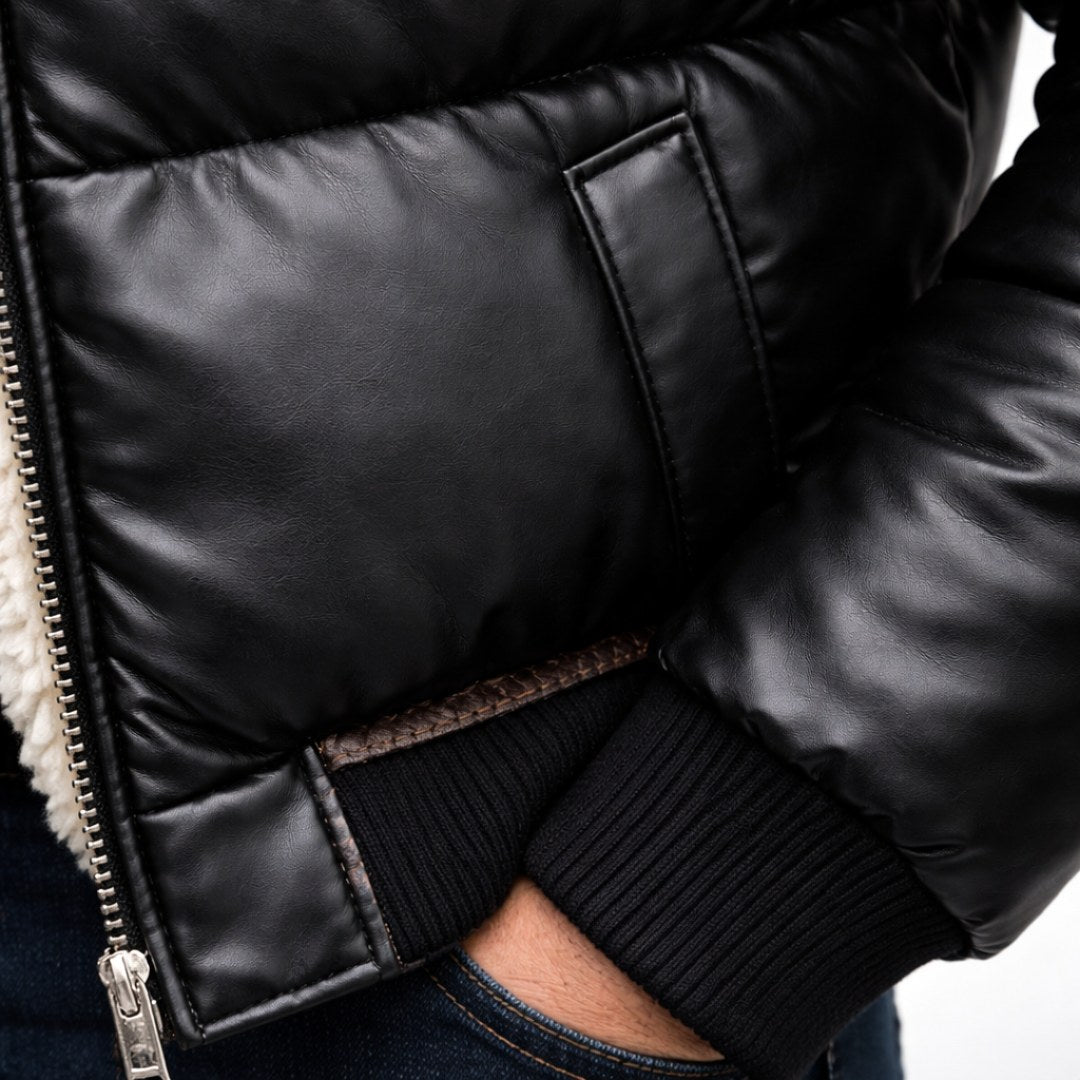 Mitchell | Men's Puffer Jacket, Bold Urban Coat | Bella Blue