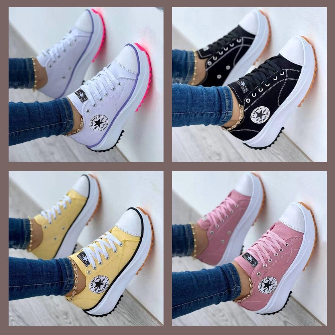 Monique | Women's Orthopaedic Trainers with Ergonomic Support, Comfortable Walking Trainers | Bella Blue