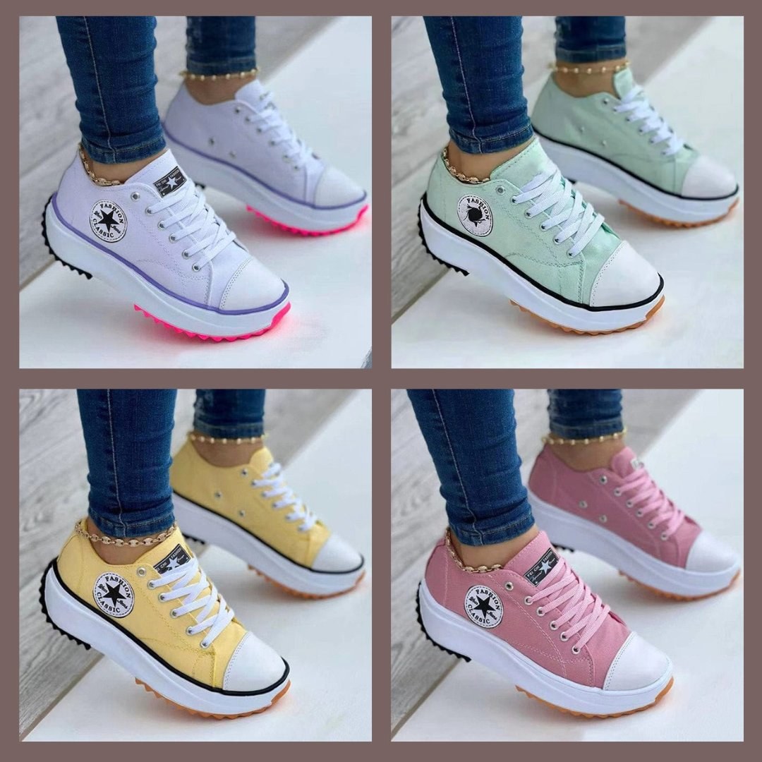 Monique | Women's Orthopaedic Trainers with Ergonomic Support, Comfortable Walking Trainers | Bella Blue