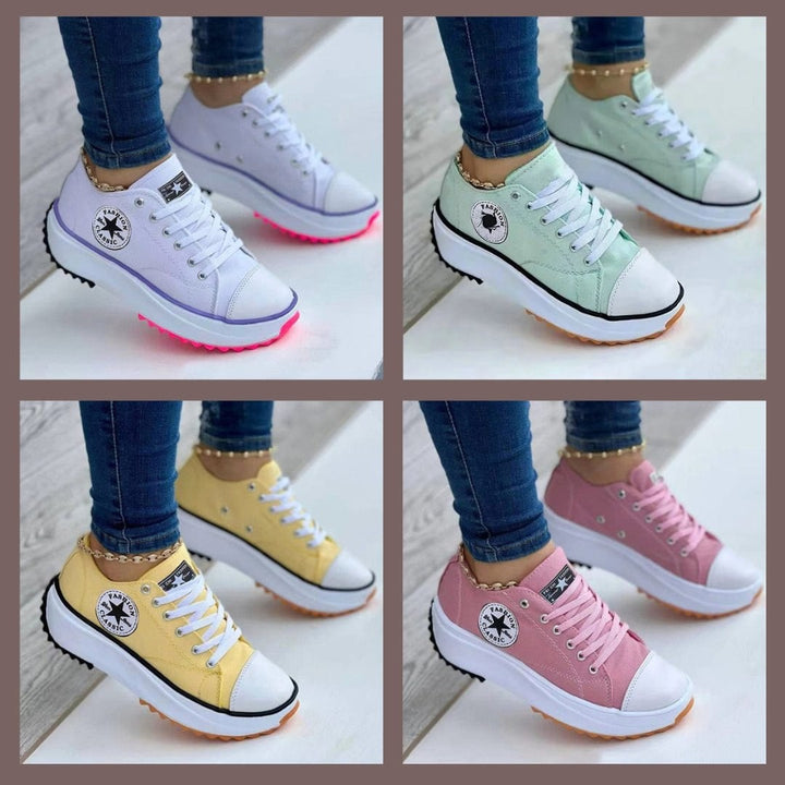 Monique | Women's Orthopaedic Trainers with Ergonomic Support, Comfortable Walking Trainers | Bella Blue