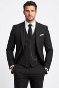 Morgan | Men's Three-Piece Tailored Suit, Jacket Waistcoat Trousers | Bella Blue