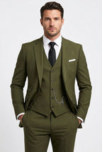 Morgan | Men's Three-Piece Tailored Suit, Jacket Waistcoat Trousers | Bella Blue