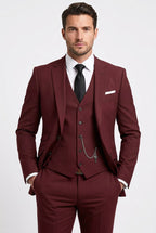 Morgan | Men's Three-Piece Tailored Suit, Jacket Waistcoat Trousers | Bella Blue