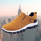 Moritz | Men's Shock-Absorbing Slip-On Shoes, Ergonomic Walking Shoes | Bella Blue | Brown