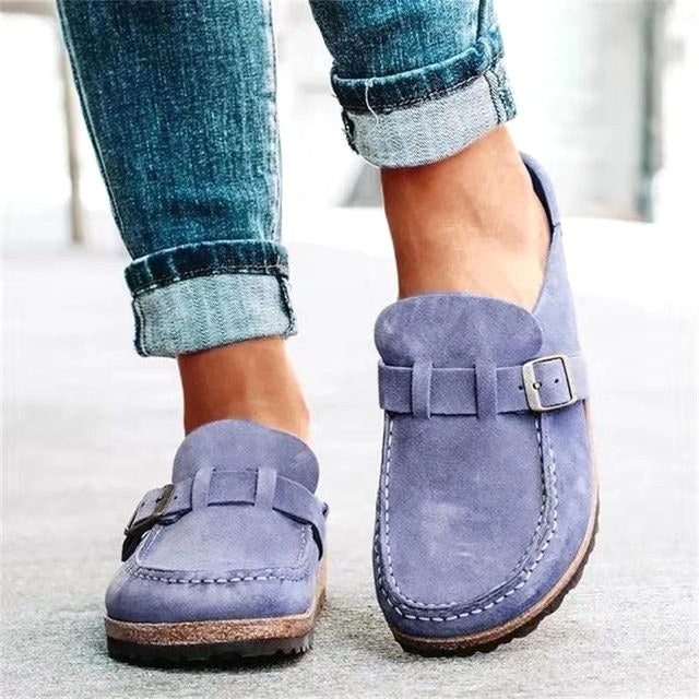 Nadine | Women's Orthopedic Slip-On Loafers, Comfort Cushioned Loafers | Bella Blue