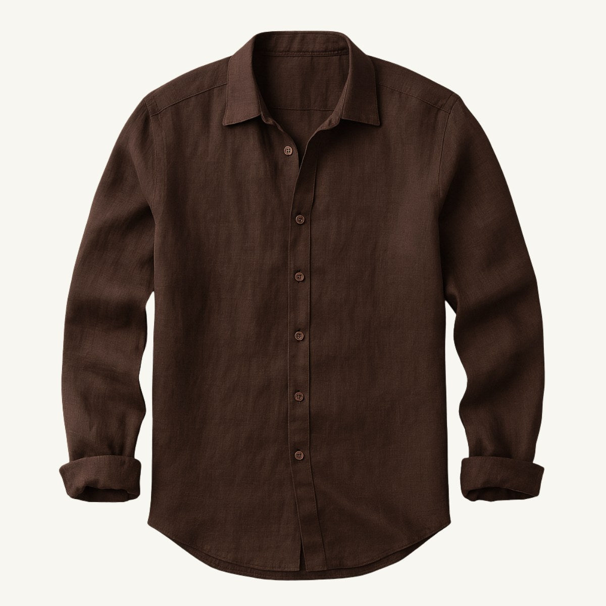 Nathan | Men's Long Sleeve Linen Shirt, Vintage Tailored Shirt | Bella Blue