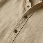 Nathan | Men's Long Sleeve Linen Shirt, Vintage Tailored Shirt | Bella Blue | Pink
