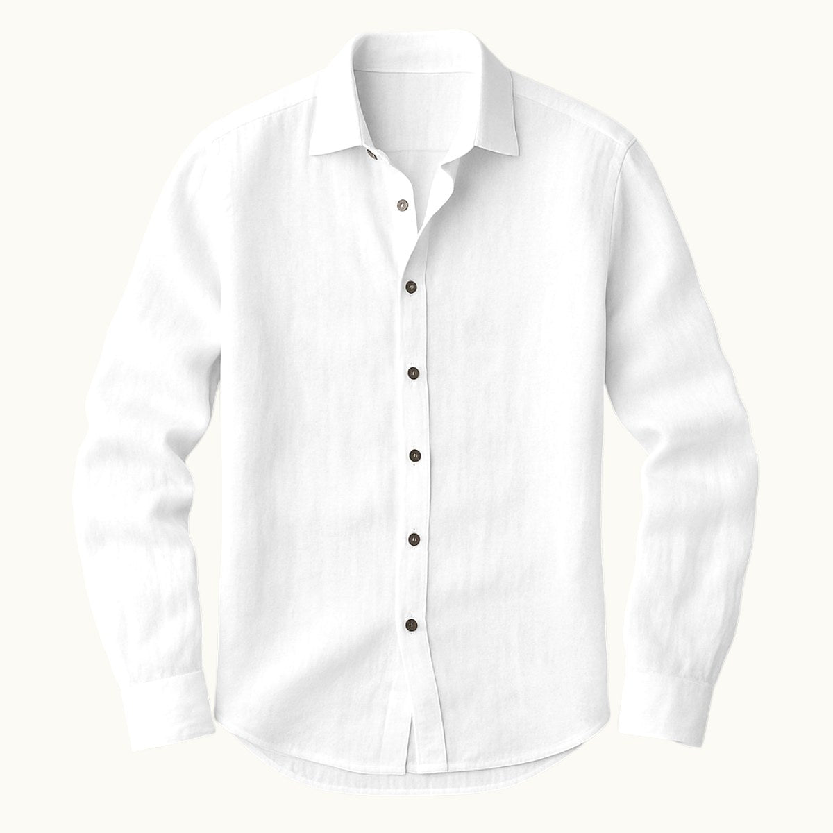 Nathan | Men's Long Sleeve Linen Shirt, Vintage Tailored Shirt | Bella Blue