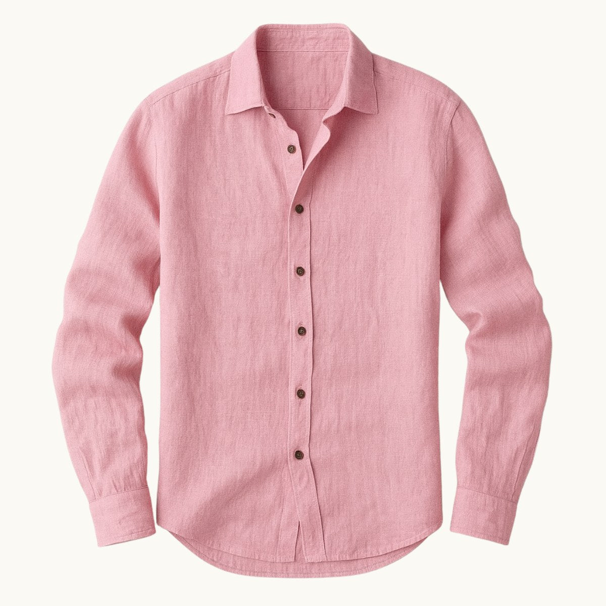Nathan | Men's Long Sleeve Linen Shirt, Vintage Tailored Shirt | Bella Blue