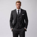 Nathan | Men's Slim-Fit Three-Piece Suit, Tailored Blazer Suit | Bella Blue