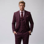 Nathan | Men's Slim-Fit Three-Piece Suit, Tailored Blazer Suit | Bella Blue