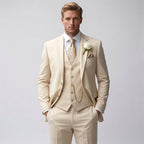 Nathan | Men's Slim-Fit Three-Piece Suit, Tailored Blazer Suit | Bella Blue