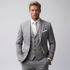 Nathan | Men's Slim-Fit Three-Piece Suit, Tailored Blazer Suit | Bella Blue