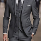 Nathaniel | Men's Fitted Three-Piece Suit, Tailored Blazer Suit | Bella Blue