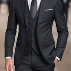 Nathaniel | Men's Fitted Three-Piece Suit, Tailored Blazer Suit | Bella Blue