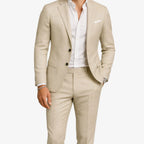Nicholas | Men's Linen Two-Piece Suit, Classic Tailored Suit | Bella Blue