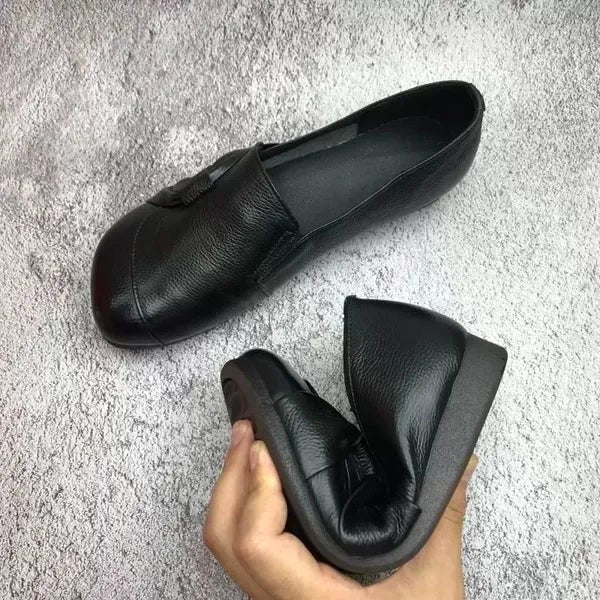Nicole | Women's Supportive Leather Shoes, Slip-On Leather Shoes | Bella Blue