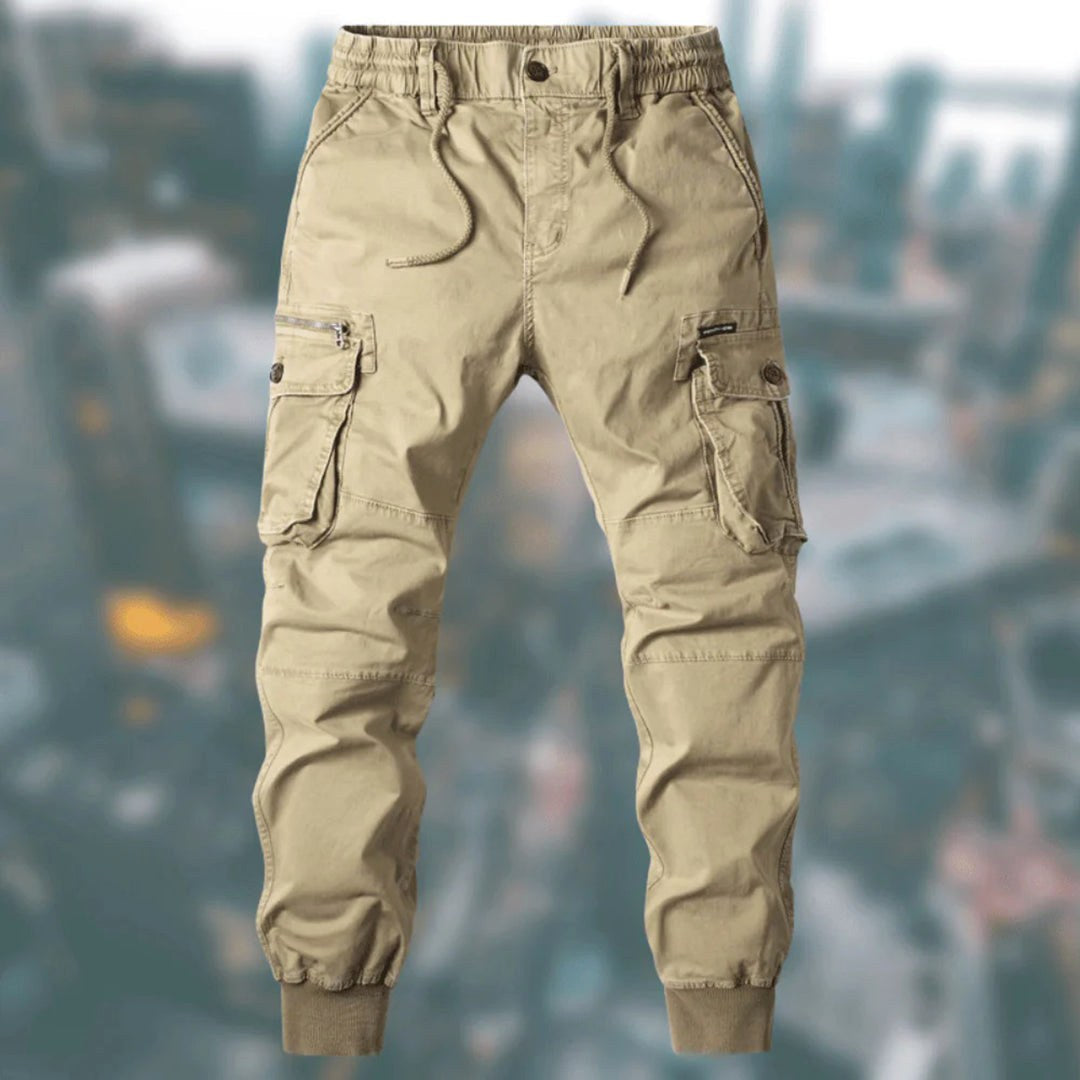 Nigel | Men's Cargo Trousers with Multiple Pockets, Practical Active Trousers | Bella Blue